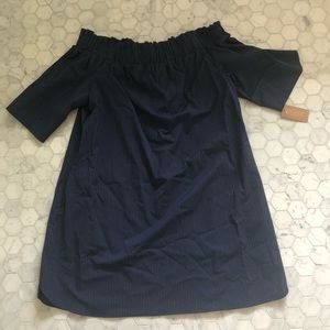 RACHEL Rachel Roy Off the Shoulder Navy Dress